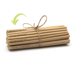 Bamboe rietjes met logo